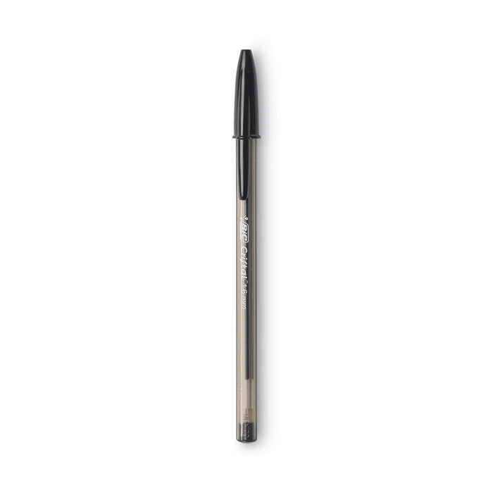 BIC Cristal Xtra Bold Ballpoint Pen, Stick, Bold 1.6 mm, Black Ink, Clear Barrel, Dozen