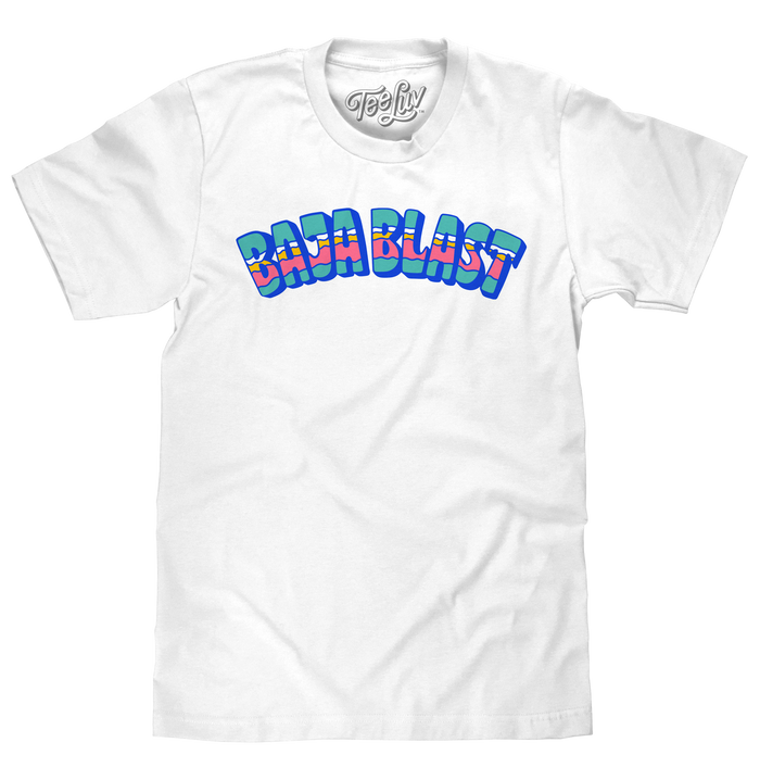 Mtn Dew Baja Blast Soda Tropical T-Shirt - White by Tee Luv