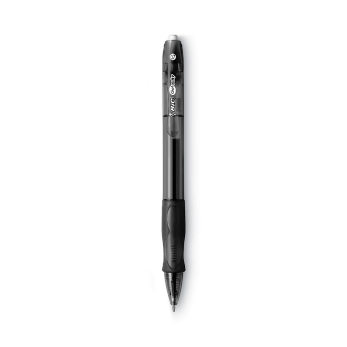 BIC Gel-ocity Gel Pen Value Pack, Retractable, Medium 0.7 mm, Black Ink, Black Barrel, 24/Pack
