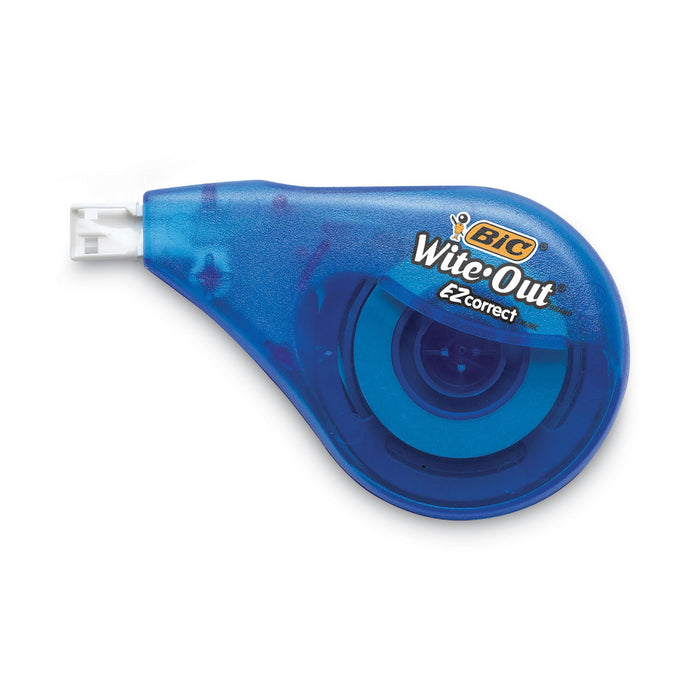BIC Wite-Out EZ Correct Correction Tape Value Pack, Non-Refillable, Blue/Orange Applicators, 0.17" x 472", 18/Pack