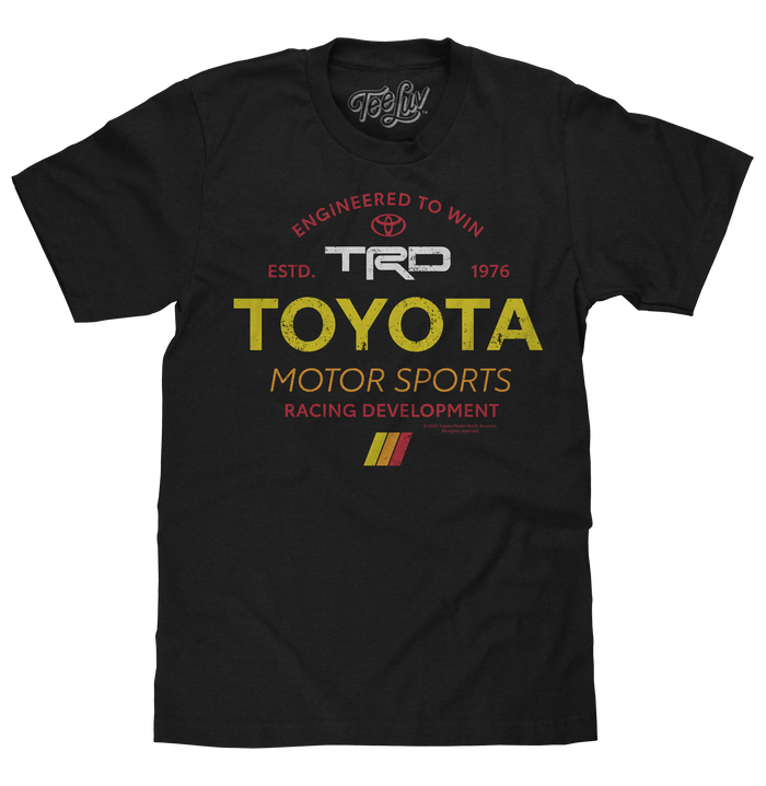 Toyota TRD Motor Sports Racing Development T-Shirt - Black by Tee Luv