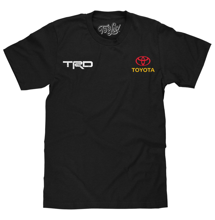 Toyota Racing Development TRD Front and Back Print T-Shirt - Black by Tee Luv