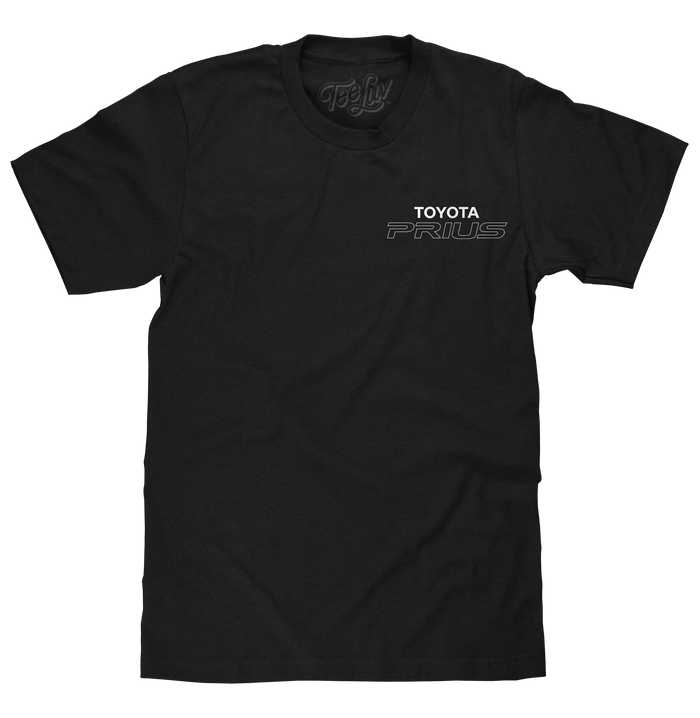 Toyota Prius Passion for the Planet Front and Back Print T-Shirt - Black by Tee Luv