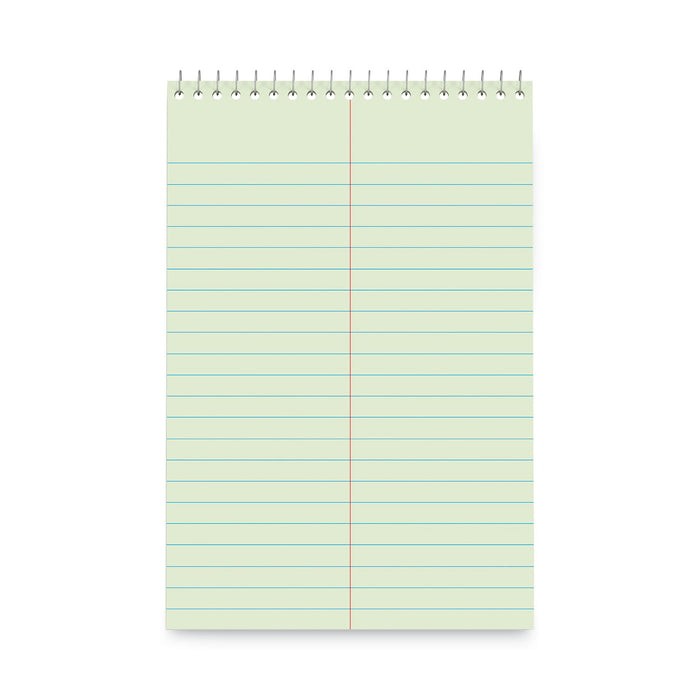 Universal Steno Pads, Gregg Rule, Red Cover, 80 Green-Tint 6 x 9 Sheets, 6/Pack