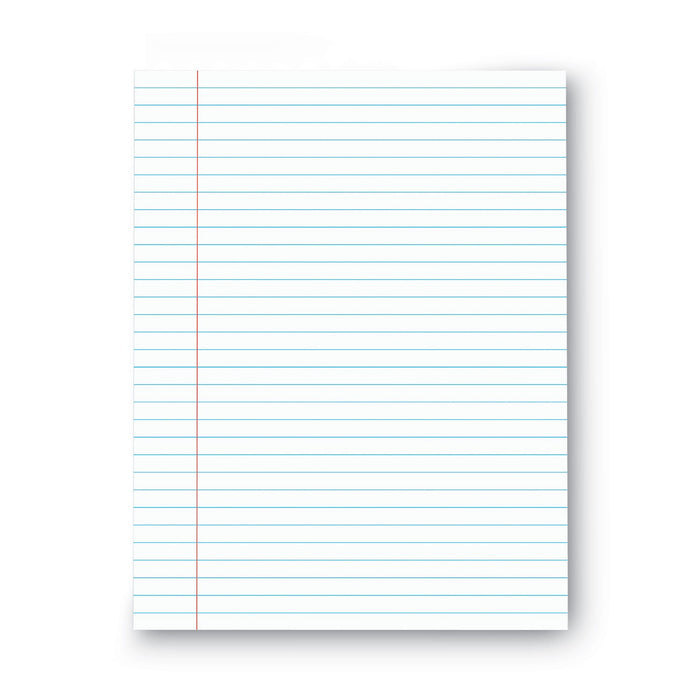 Universal Glue Top Pads, Wide/Legal Rule, 50 White 8.5 x 11 Sheets, Dozen
