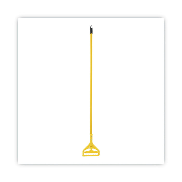 Boardwalk Quick Change Side-Latch Plastic Mop Head Handle, 60" Aluminum Handle, Yellow