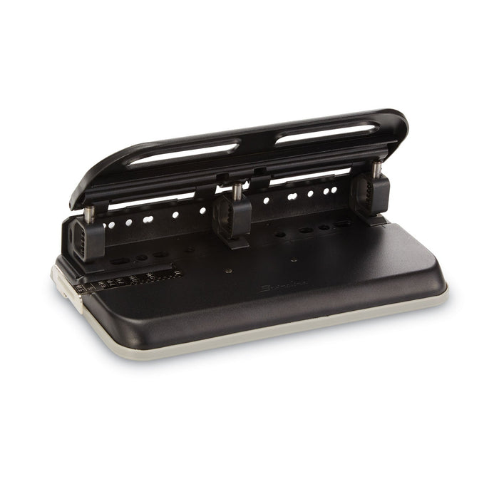 Swingline 24-Sheet Easy Touch Two- to Seven-Hole Precision-Pin Punch, 9/32" Holes, Black