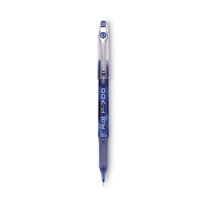 Pilot Precise P-700 Gel Pen, Stick, Fine 0.7 mm, Blue Ink, Blue Barrel, Dozen