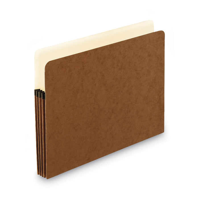 Pendaflex Standard Expanding File Pockets, 3.5" Expansion, Letter Size, Red Fiber, 25/Box