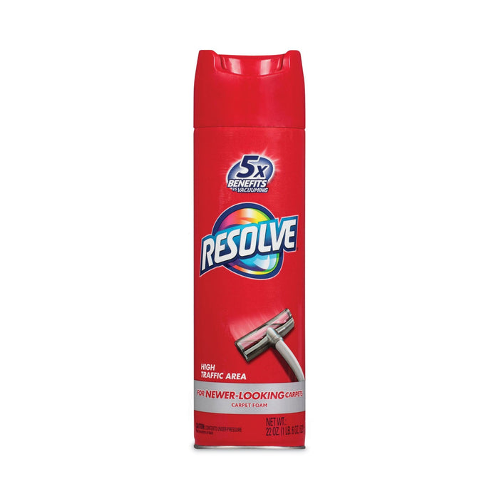 RESOLVE Foam Carpet Cleaner, Foam, 22 oz Aerosol Spray, 12/Carton