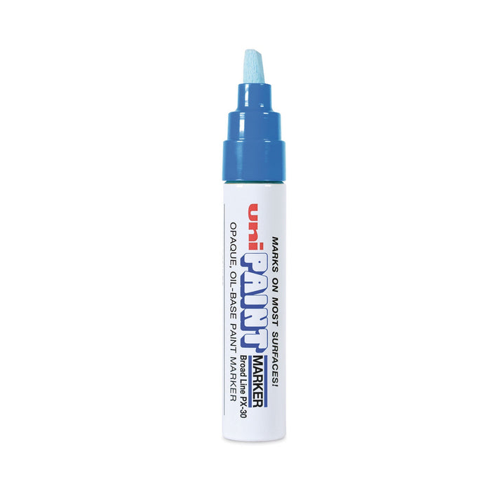 uni Permanent Marker, Broad Chisel Tip, Blue
