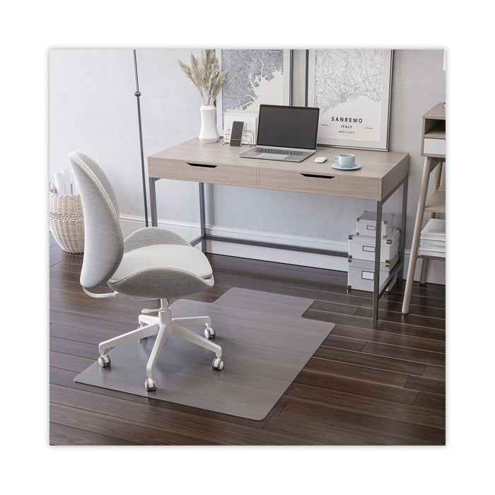 deflecto EconoMat All Day Use Chair Mat for Hard, Lip, 36 x 48, Low Pile, Smooth, Clear