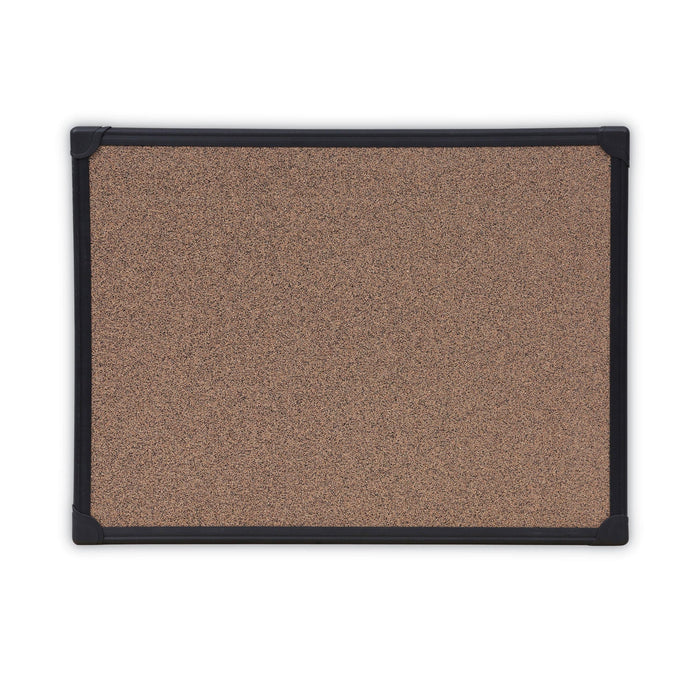 Universal Tech Cork Board, 24 x 18, Cork, Black Frame