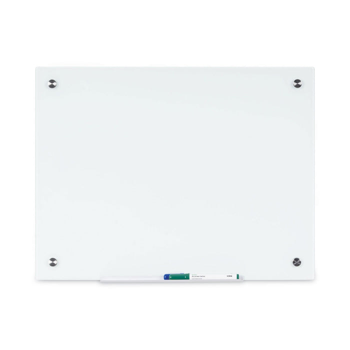 MasterVision Magnetic Glass Dry Erase Board, 72 x 48 x 2, Opaque White