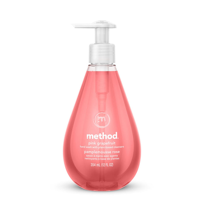 Method Gel Hand Wash, Pink Grapefruit, 12 oz Pump Bottle