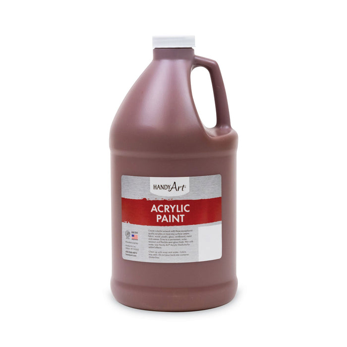 Handy Art Acrylic Paint, Brown, 64 oz Bottle