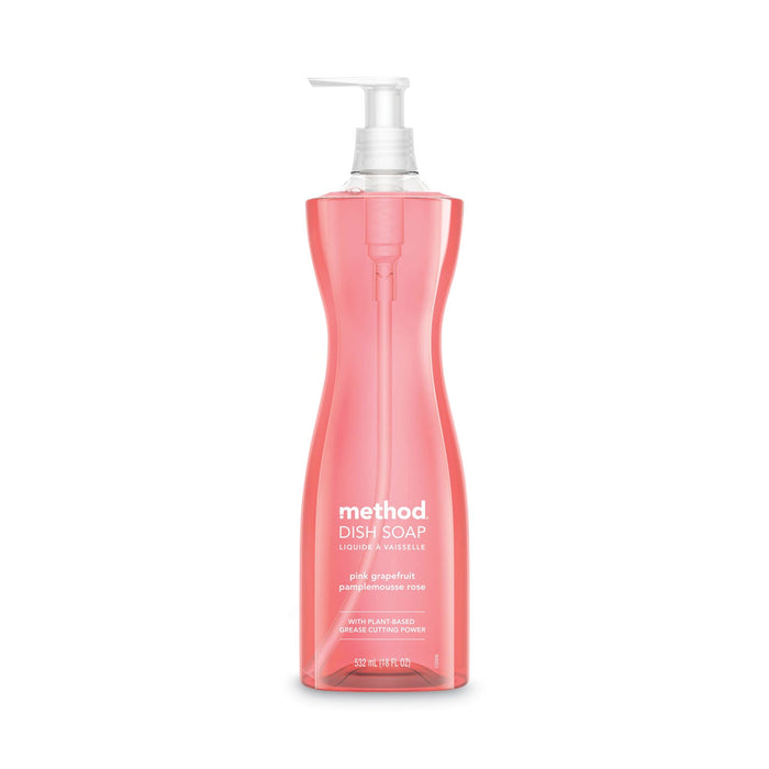 Method Dish Soap Pump, Hour-Glass Bottle Shape, Pink Grapefruit Scent, 18 oz Pump Bottle