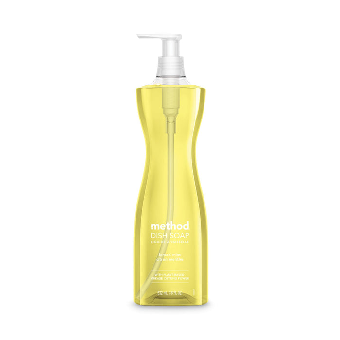 Method Dish Soap Pump, Hour-Glass Bottle Shape, Lemon Mint Scent, 18 oz Pump Bottle