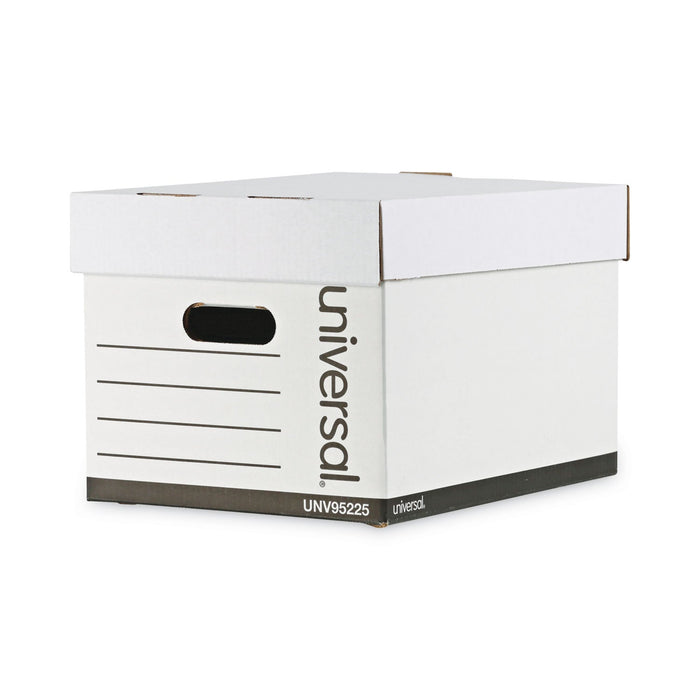 Universal Professional-Grade Heavy-Duty Storage Boxes, Letter/Legal Files, White, 12/Carton