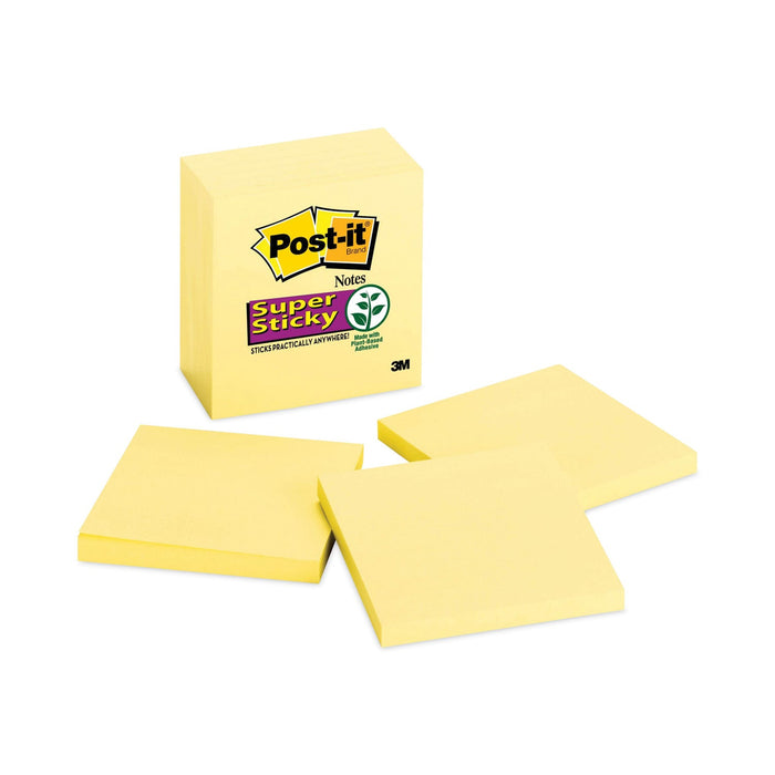 Post-it Pads in Canary Yellow, 3" x 3", 90 Sheets/Pad, 5 Pads/Pack
