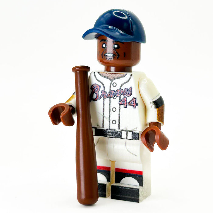 Hammerin Hank Atlanta #44 Baseball Player Minifig made using LEGO parts - B3 Customs by B3 Customs