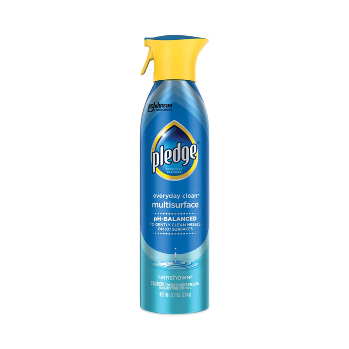 Pledge Multi-Surface Everyday, Rainshower, 9.7 oz Aerosol Spray, 6/Carton