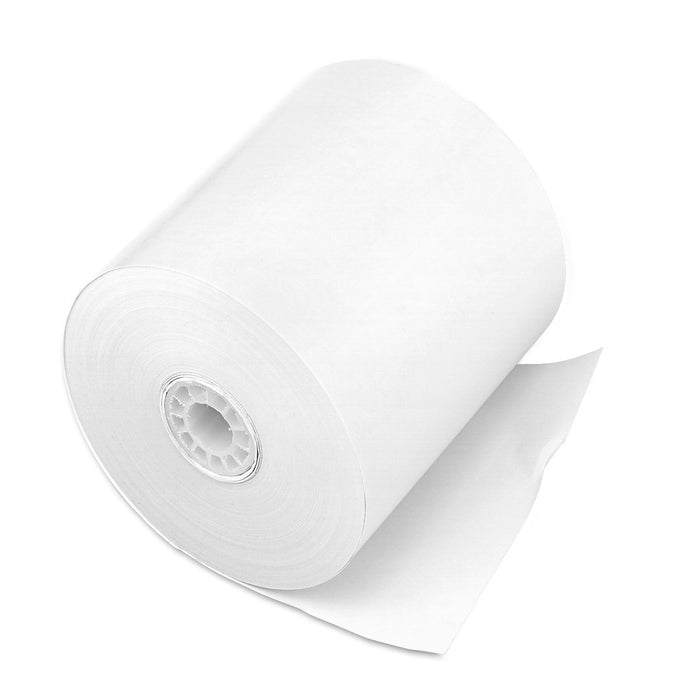 Iconex Impact Bond Paper Rolls, 3" x 150 ft, White, 50/Carton