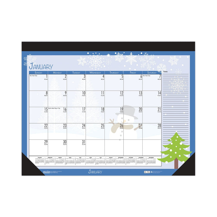 House of Doolittle Recycled Desk Pad Calendar, Earthscapes Seasonal Artwork, 22 x 17, Black Binding/Corners,12-Month (Jan to Dec): 2023