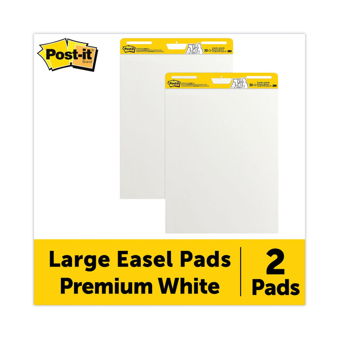 Post-it Vertical-Orientation Self-Stick Easel Pads, Unruled, 25 x 30, White, 30 Sheets, 2/Carton