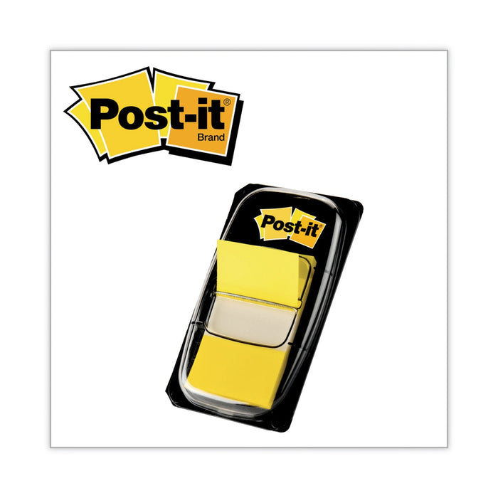 Post-it Marking Page Flags in Dispensers, Yellow, 50 Flags/Dispenser, 12 Dispensers/Box