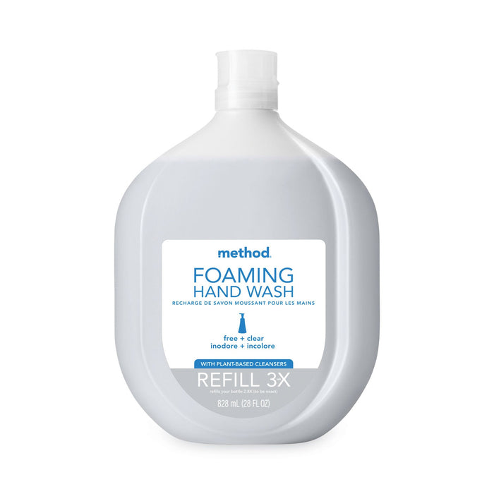 Method Foaming Hand Wash Refill Tub, Fragrance-Free, 28 oz Tub, 4/Carton