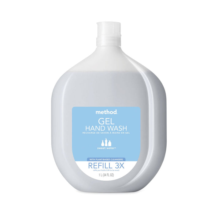 Method Gel Hand Wash Refill Tub, Sweetwater, 34 oz Tub, 4/Carton