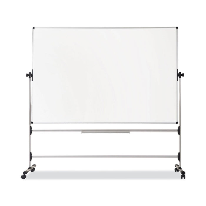 MasterVision Earth Silver Easy Clean Revolver Dry Erase Board, 36 x 48, White, Steel Frame