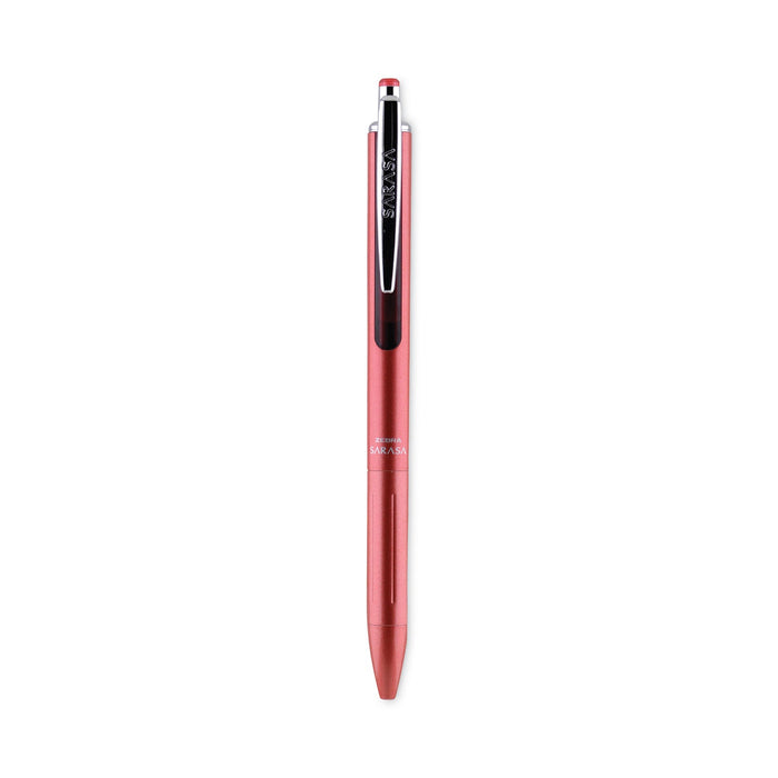 Pentel EnerGel RTX Gel Pen, Retractable, Medium 0.7 mm, Black Ink, Red/White/Blue Barrel, 5/Pack