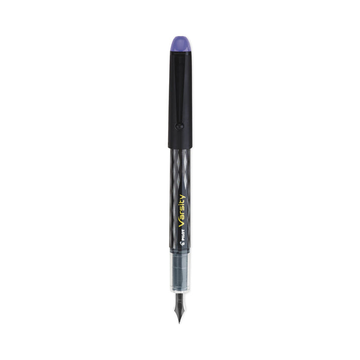 Pilot Varsity Fountain Pen, Medium 1 mm, Purple Ink, Gray Pattern Wrap