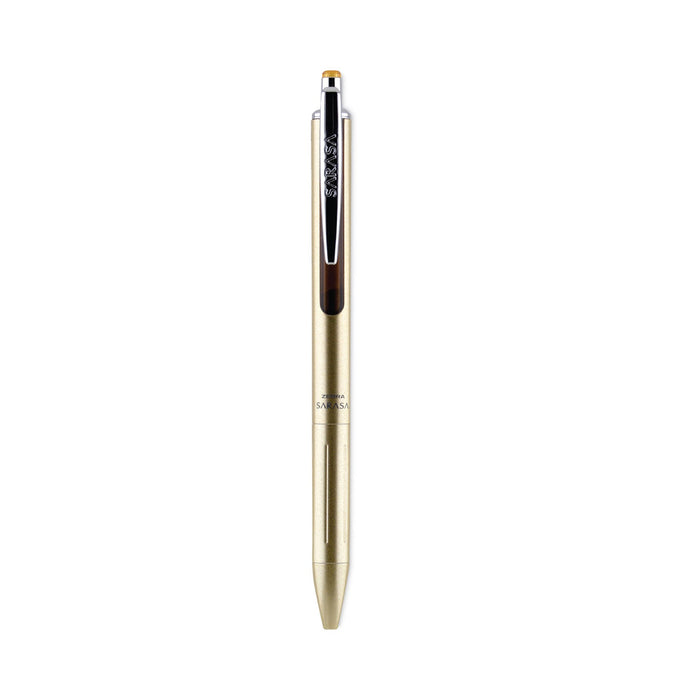 Zebra Sarasa Grand Gel Pen, Retractable, Fine 0.7 mm, Black Ink, Gold Barrel
