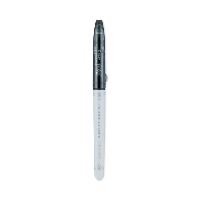 Pilot FriXion Colors Erasable Porous Point Pen, Stick, Bold 2.5 mm, Black Ink, White Barrel