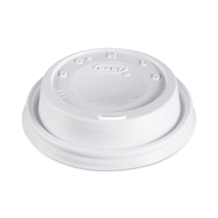 Dart Cappuccino Dome Sipper Lids, Fits 8 oz to 10 oz Cups, White, 1,000/Carton