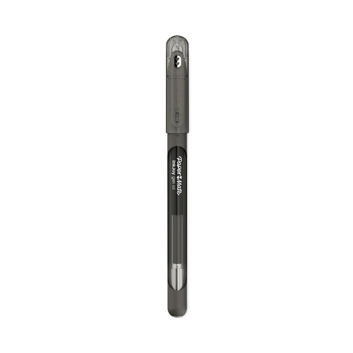 Paper Mate InkJoy Gel Pen, Stick, Fine 0.5 mm, Black Ink, Black Barrel, Dozen