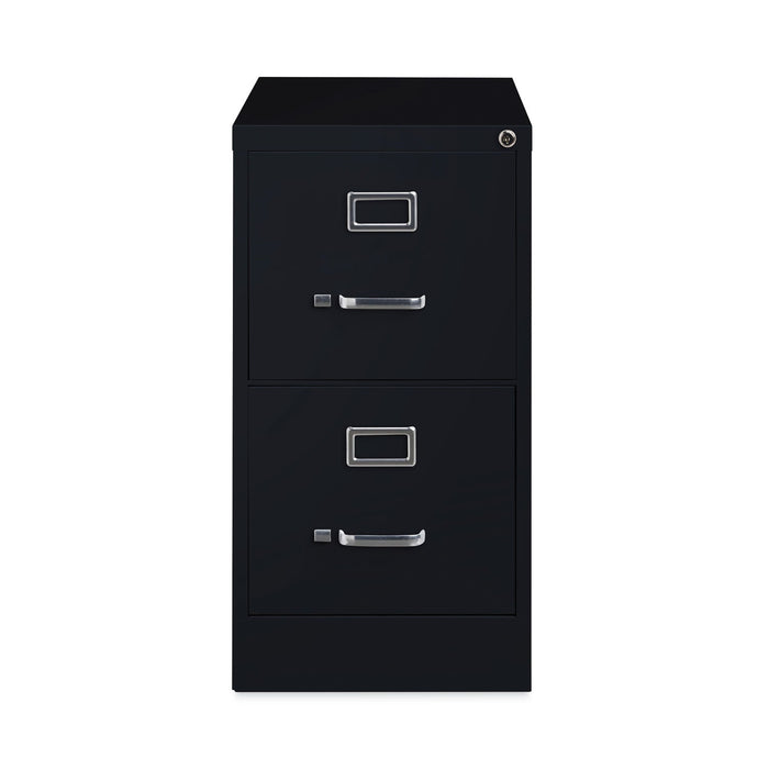 Hirsh Industries Vertical Letter File Cabinet, 2 Letter-Size File Drawers, Black, 15 x 26.5 x 28.37