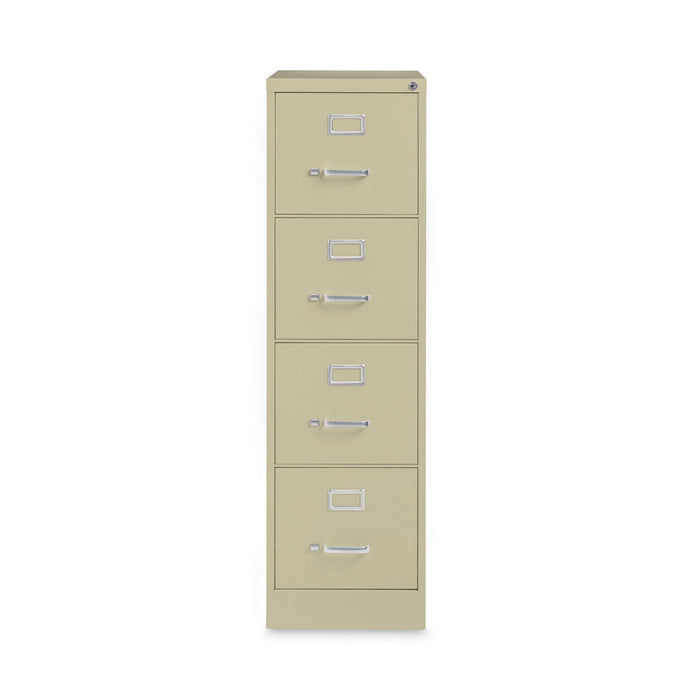 Hirsh Industries Vertical Letter File Cabinet, 4 Letter-Size File Drawers, Putty, 15 x 26.5 x 52