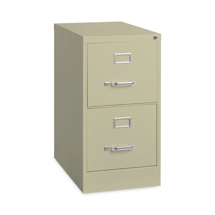 Hirsh Industries Vertical Letter File Cabinet, 2 Letter-Size File Drawers, Putty, 15 x 22 x 28.37