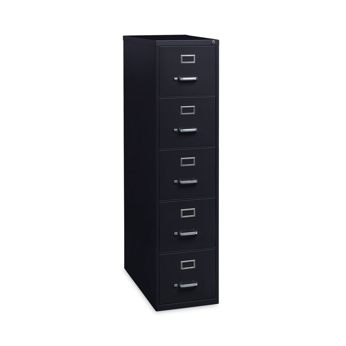 Hirsh Industries Vertical Letter File Cabinet, 5 Letter-Size File Drawers, Black, 15 x 26.5 x 61.37