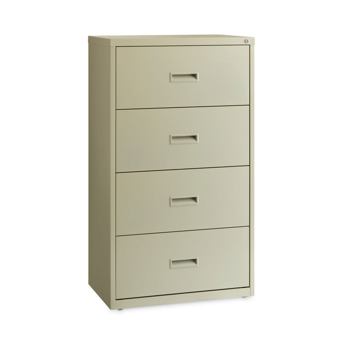 Hirsh Industries Lateral File Cabinet, 4 Letter/Legal/A4-Size File Drawers, Putty, 30 x 18.62 x 52.5
