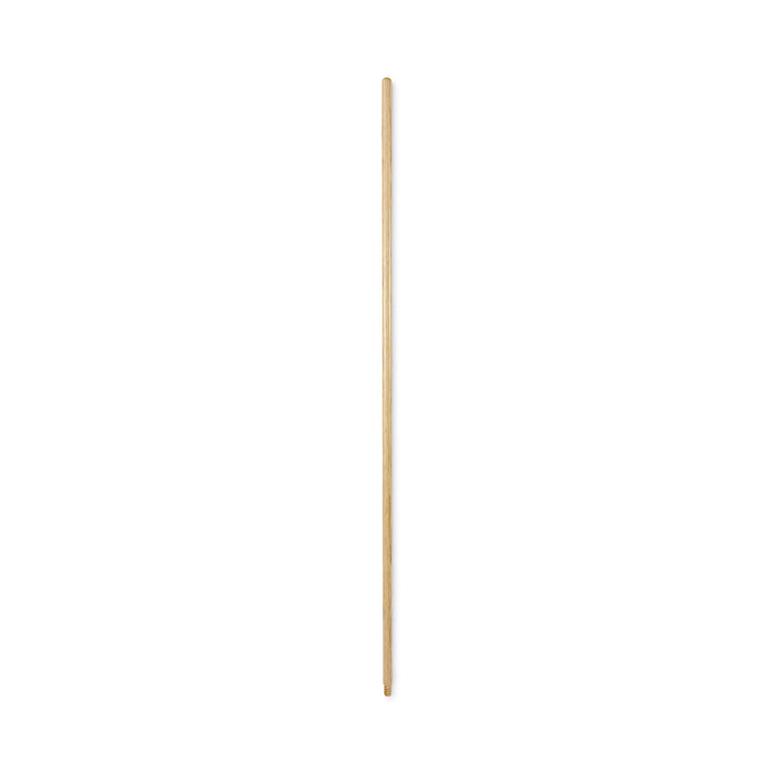 Boardwalk Threaded End Broom Handle, Lacquered Hardwood, 0.94" dia x 54", Natural