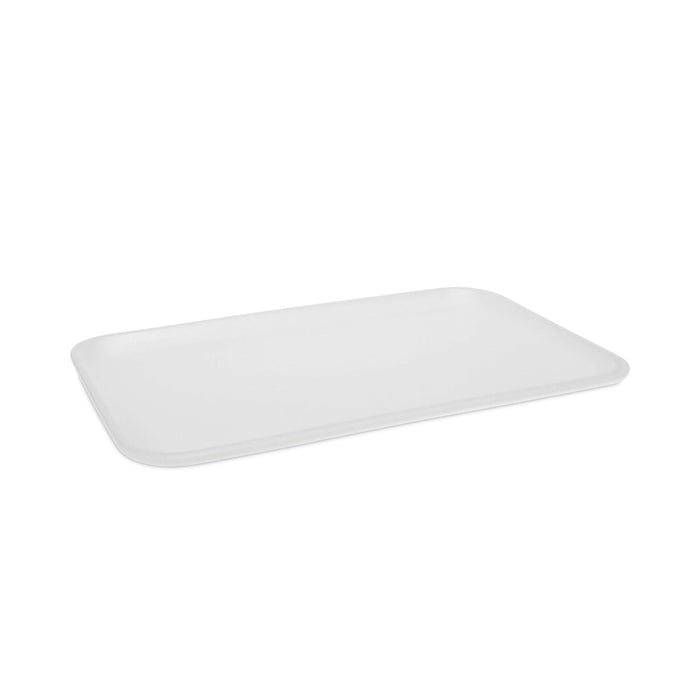 Pactiv Evergreen Supermarket Tray, #16, 11.7 x 7.3 x 0.65, White, Foam, 250/Carton