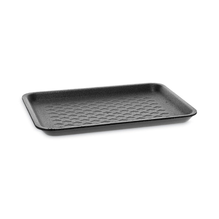 Pactiv Evergreen Supermarket Tray, #20S, 9 x 6.5 x 0.69, Black, Foam, 500/Carton