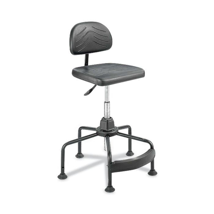 Safco Task Master Economy Industrial Chair, Supports Up to 250 lb, 17" to 35" Seat Height, Black