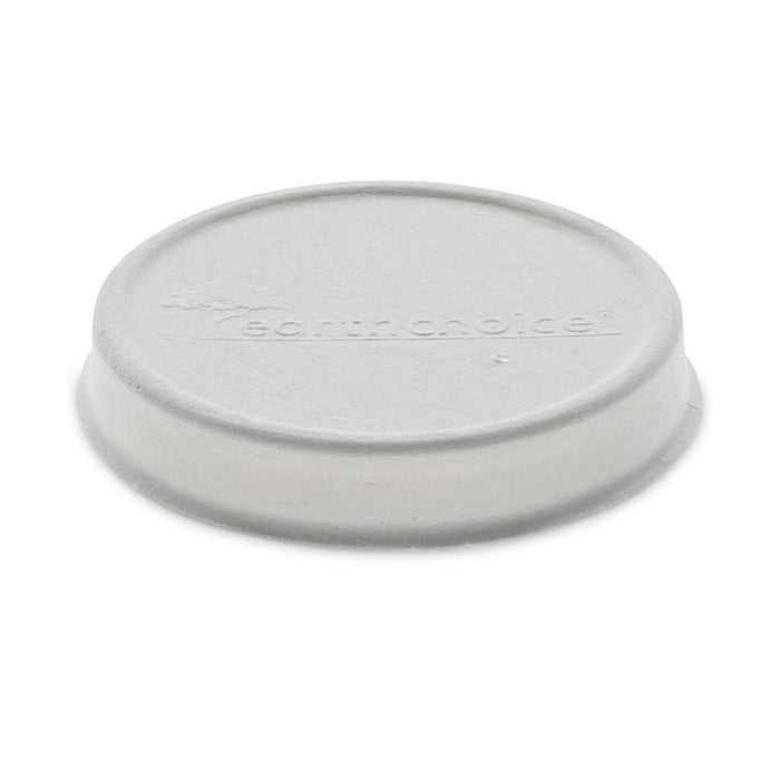 Pactiv Evergreen EarthChoice Compostable Soup Cup Lid, For 8-16 oz Soup Cups, 4" Diameter, White, Sugarcane, 500/Carton
