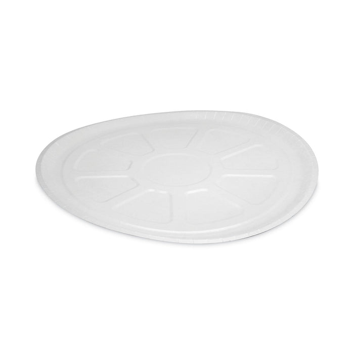 Pactiv Evergreen Pressware Dual-Ovenable Paperboard Pizza Trays, 16.5" Diameter x 0.63"h, White/Brown Specs, Paper, 150/Carton